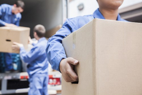 Removal van and moving boxes for Finchley house removals