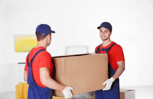 Professional house removals planning in Finchley on a residential street
